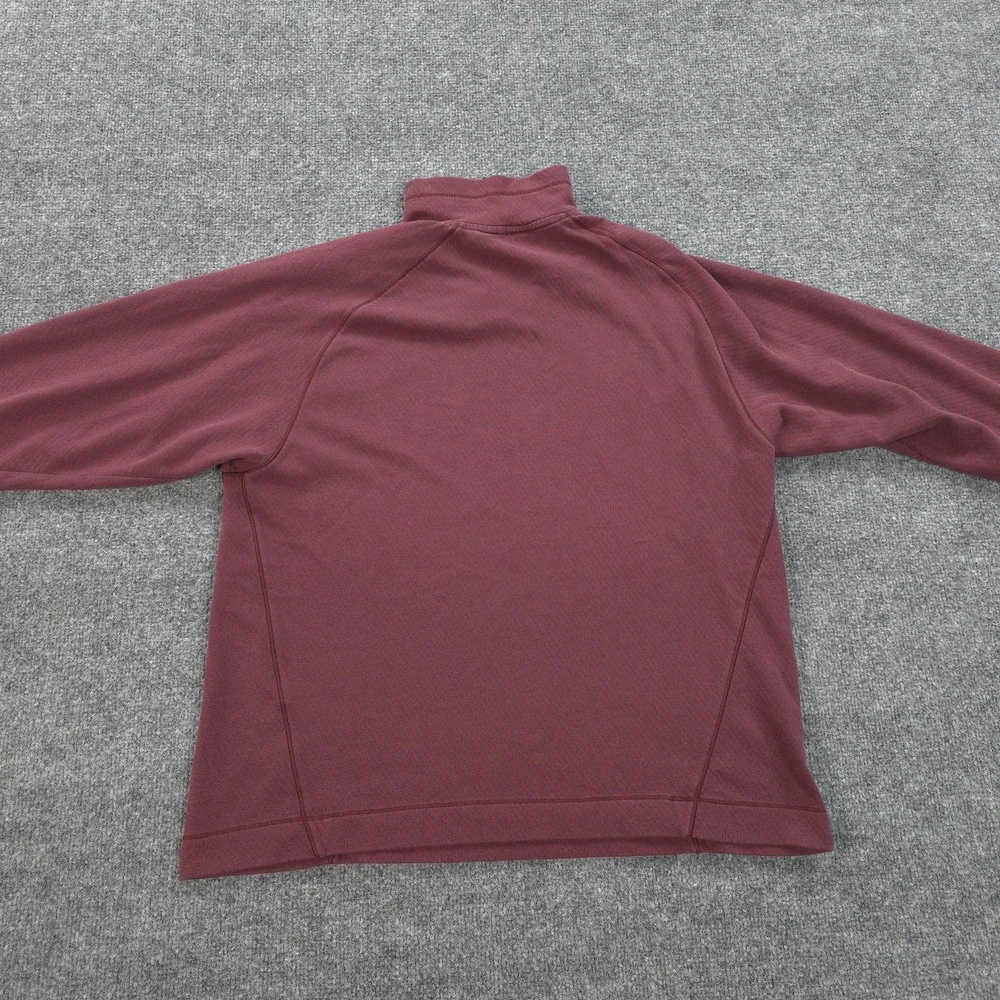 Vintage Patagonia Sweater Mens M Burgundy‎ Quarter Zip Organic Cotton 2000s Y2K